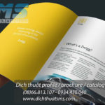 Dịch thuật brochure, dịch thuật catalog, dịch hồ sơ công ty (company profile) chuyên nghiệp tại Dịch Thuật SMS