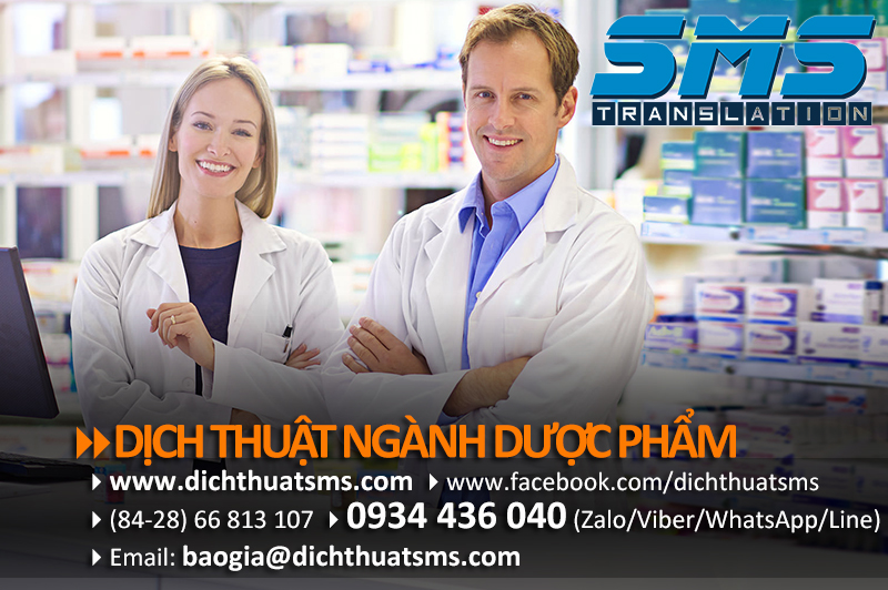 Đối với lĩnh vực dược phẩm, chúng tôi thường xuyên nhận dịch nhãn thuốc, dịch tờ HDSD thuốc, dịch các báo cáo thử nghiệm thuốc trên lâm sàng từ Anh sang Việt.