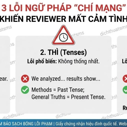 3 LỖI NGỮ PHÁP "CHÍ MẠNG" CỦA NGƯỜI VIỆT KHIẾN REVIEWER KHÓ CHỊU (ARTICLES, TENSES, PREPOSITIONS)