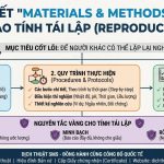 "MATERIALS AND METHODS": VIẾT SAO CHO NGƯỜI KHÁC CÓ THỂ LẶP LẠI (REPRODUCIBILITY)?