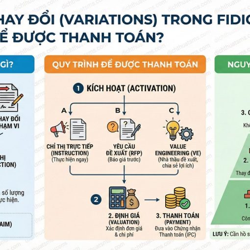 Quản lý thay đổi (Variations) trong FIDIC: Làm sao để được thanh toán cho các công việc phát sinh?