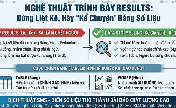 "RESULTS": TRÌNH BÀY SỐ LIỆU THÔNG MINH VÀ CÁCH VIẾT CHÚ THÍCH BẢNG BIỂU (CAPTIONS)