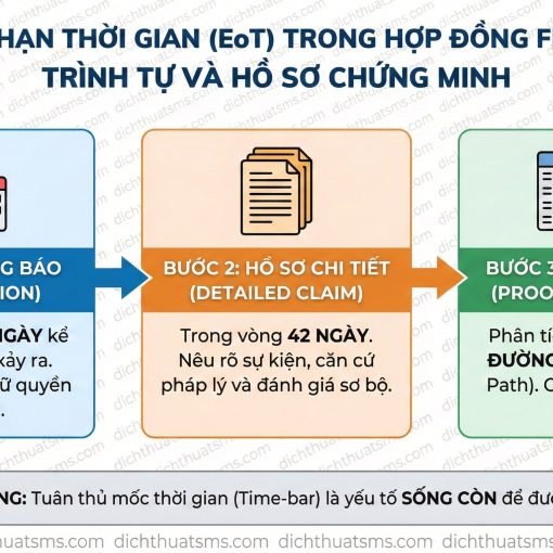 Gia hạn thời gian (EoT) trong hợp đồng FIDIC: Trình tự và hồ sơ chứng minh