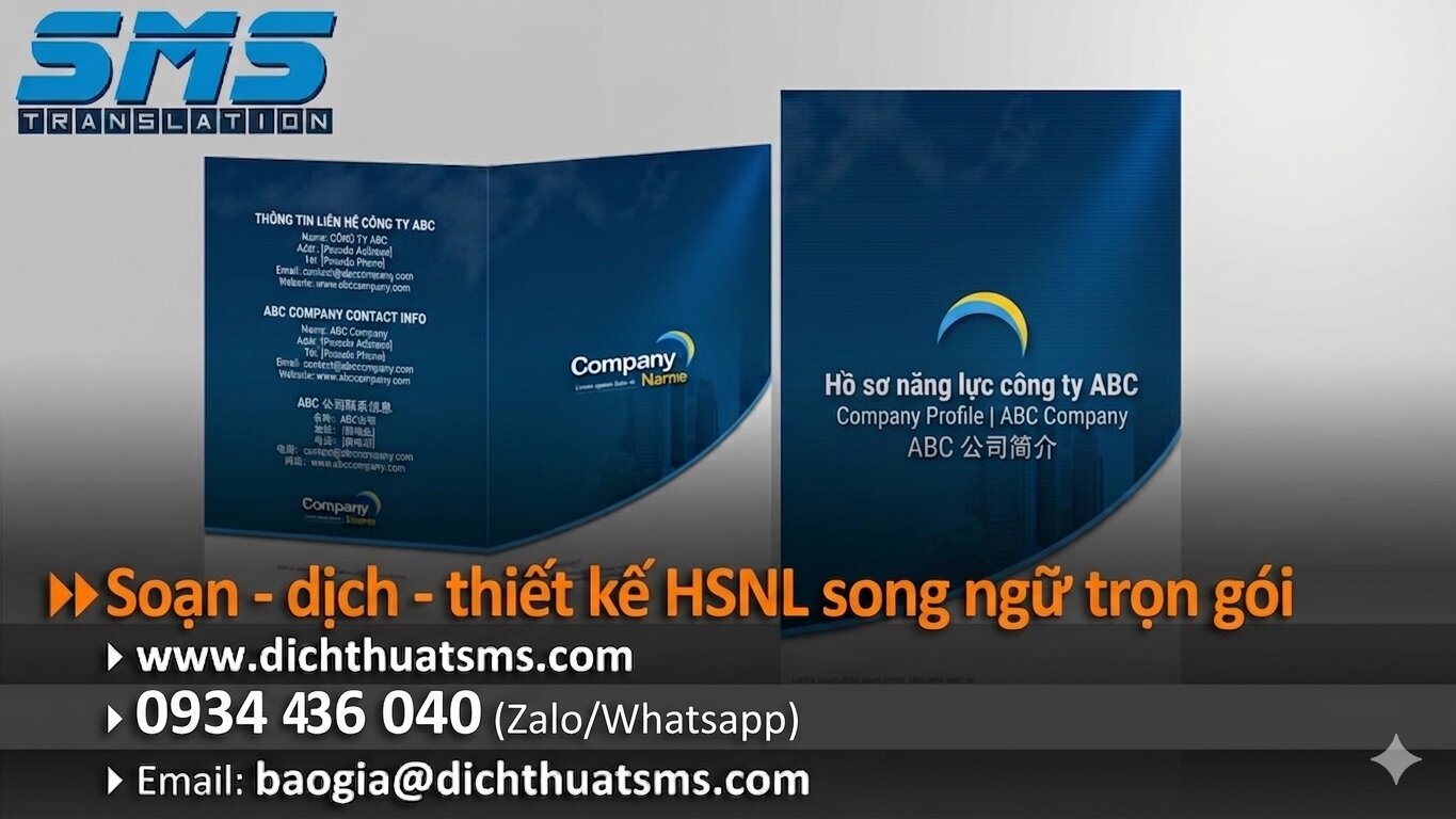 Dịch vụ soạn & dịch hồ sơ năng lực song ngữ Anh Hoa Hàn Nhật trọn gói