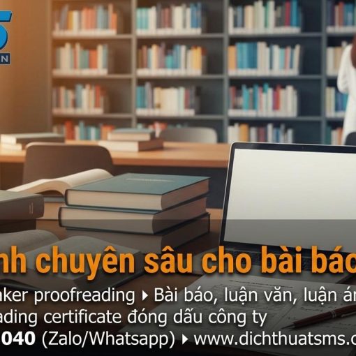 Dịch vụ hiệu đính bài báo, luận văn tiếng Anh tại Dịch Thuật SMS