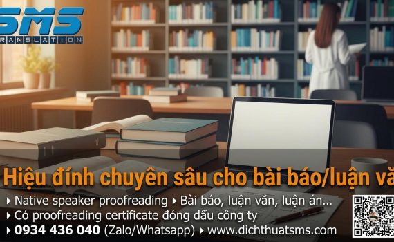 Dịch vụ hiệu đính bài báo, luận văn tiếng Anh tại Dịch Thuật SMS