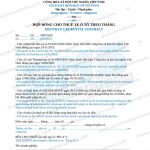 Mẫu hợp đồng cho thuê xe ô tô theo tháng tiếng Anh