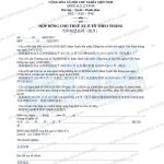 Mẫu hợp đồng cho thuê xe ô tô theo tháng tiếng Trung