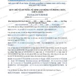 Mẫu Quy chế về an toàn, vệ sinh lao động và phòng cháy, chữa cháy song ngữ Việt Trung