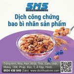 Dịch công chứng bao bì nhãn sản phẩm nhập khẩu – Dịch Thuật SMS