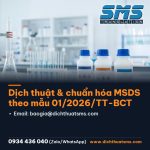 Dịch thuật và chuẩn hóa MSDS theo mẫu 01/2026/TT-BCT