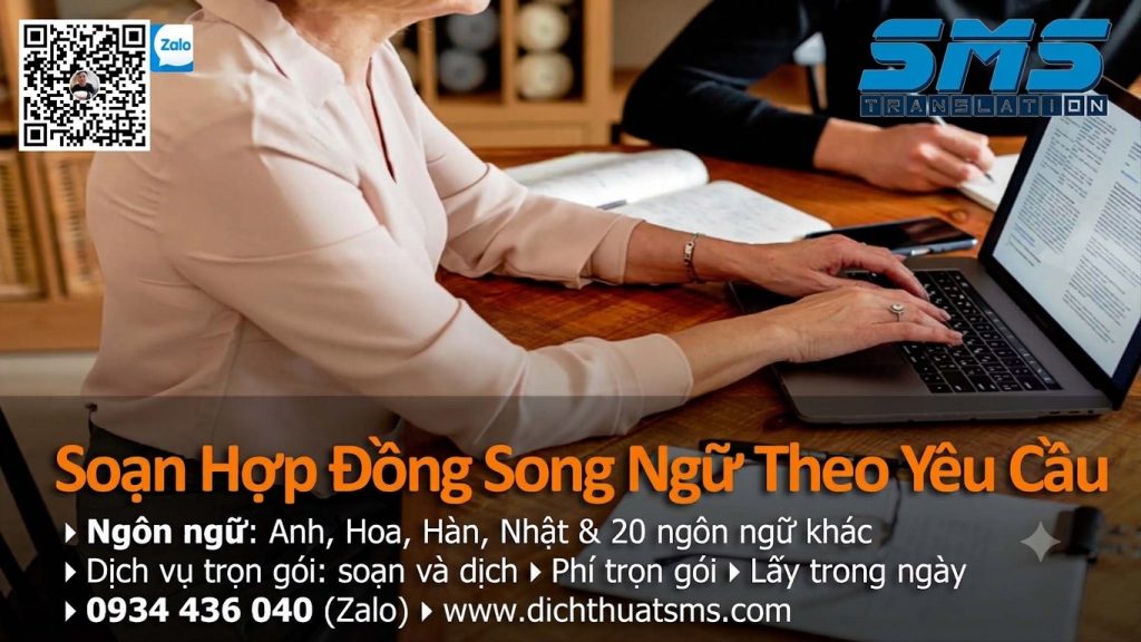 Soạn hợp đồng song ngữ Trung Việt theo yêu cầu – Dịch Thuật SMS